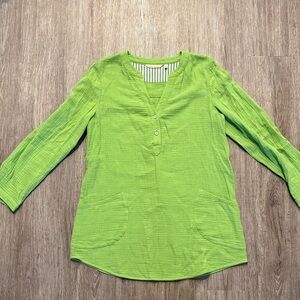 Soft Surroundings Lime Green Tunic Top
